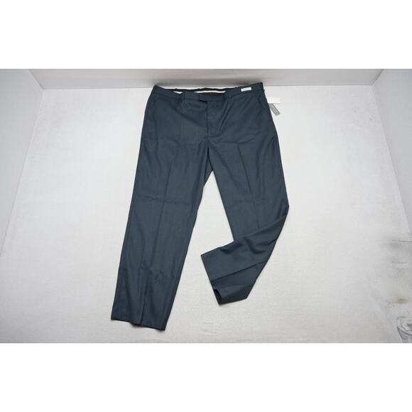 Perry Ellis Travel Luxe Dress Pants Classic Fit Blue Flat Mens 42 x 30 NWT - Picture 2 of 10
